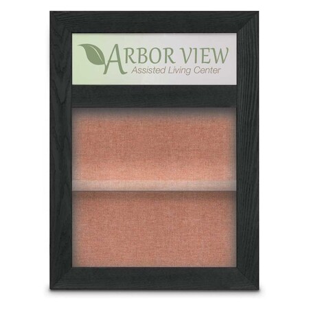 United Visual Products Outdoor Enclosed Combo Board, 48"x36", Gold Frame/Burgundy & Cloud UVCB4836ODG-BURGUN-CLOUD